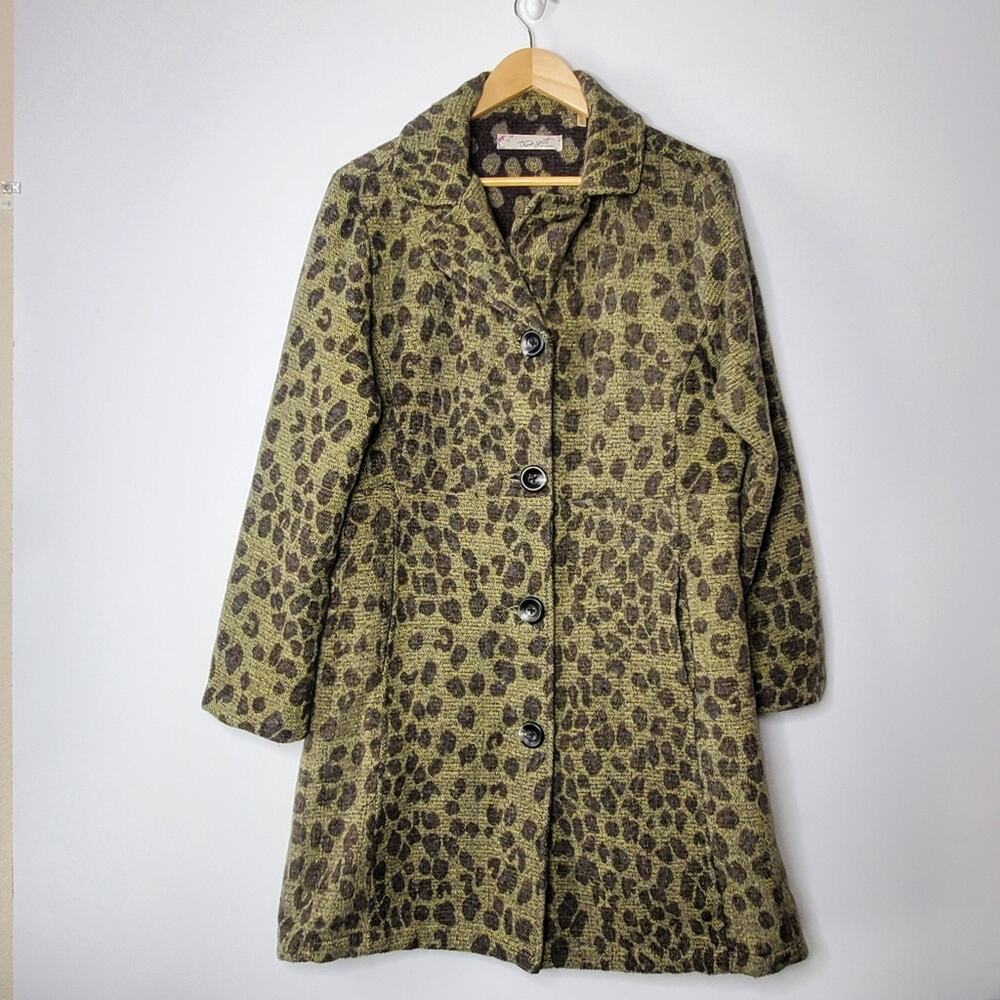 True Grit Dry Goods Animal Print longline soft coat  Size Large Great condition - Picture 12 of 13